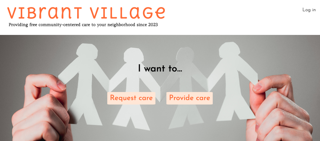 Vibrant Village homepage